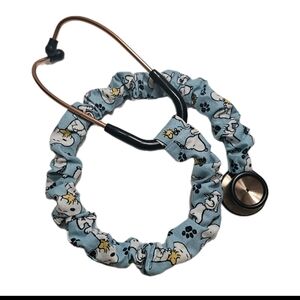 Handmade Blue Green / Teal Snoopy Dog Peanuts Cotton Cute Fun  Stethoscope Cover